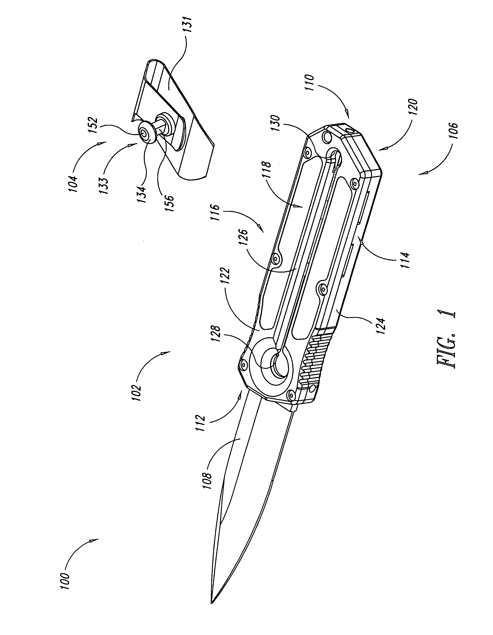 Knife with sliding blade and disengageable deployment mechanism