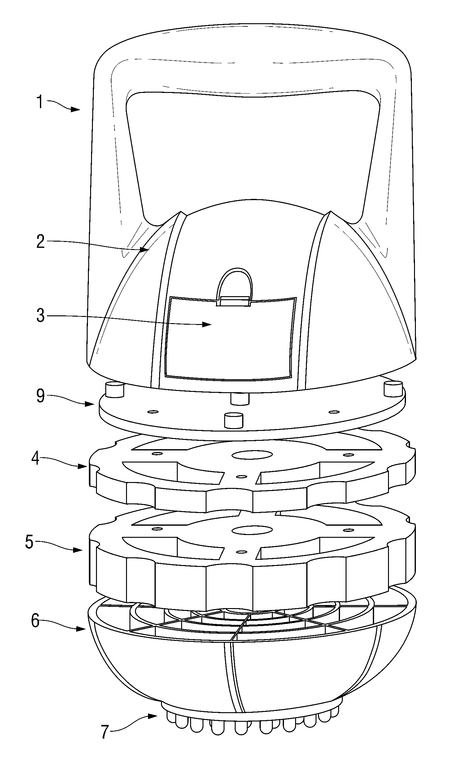 Vibratory exercise device with low center of gravity and modular weights