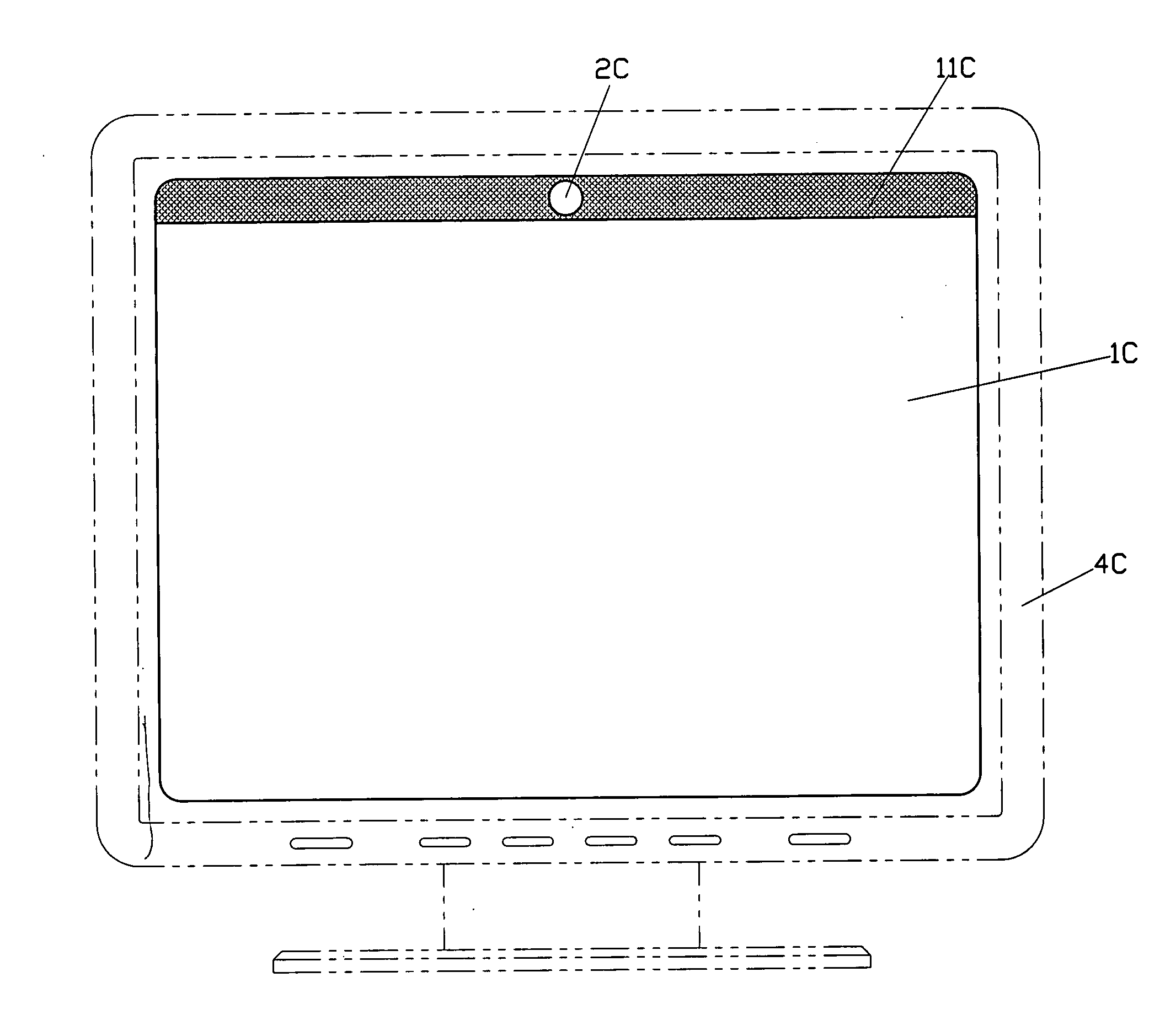 Display panel with camera function