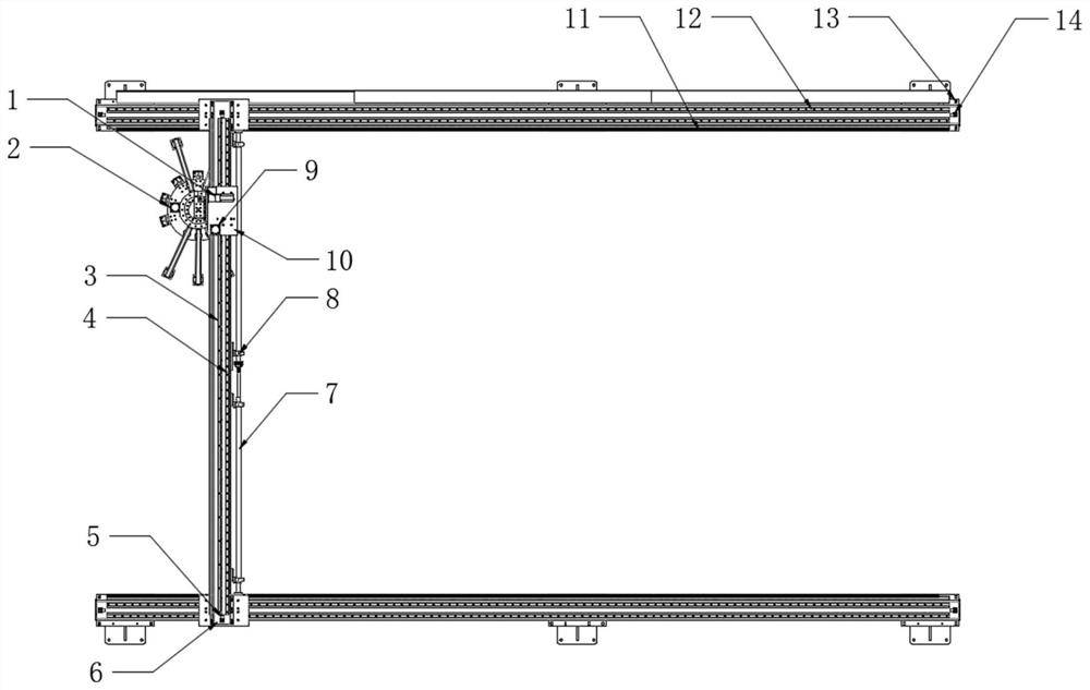 High synchronization degree truss device for welding seal head of tank body