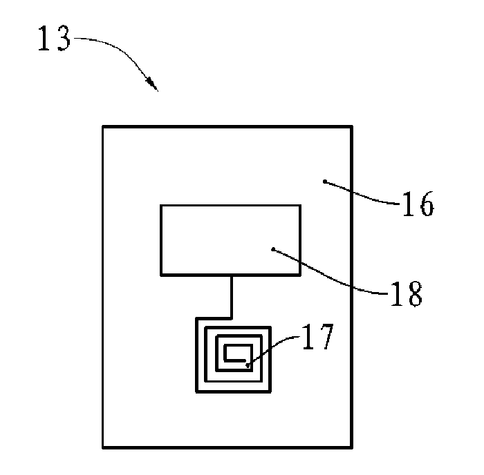 Radio frequency chip, consumable material container, data writing method and verifying method
