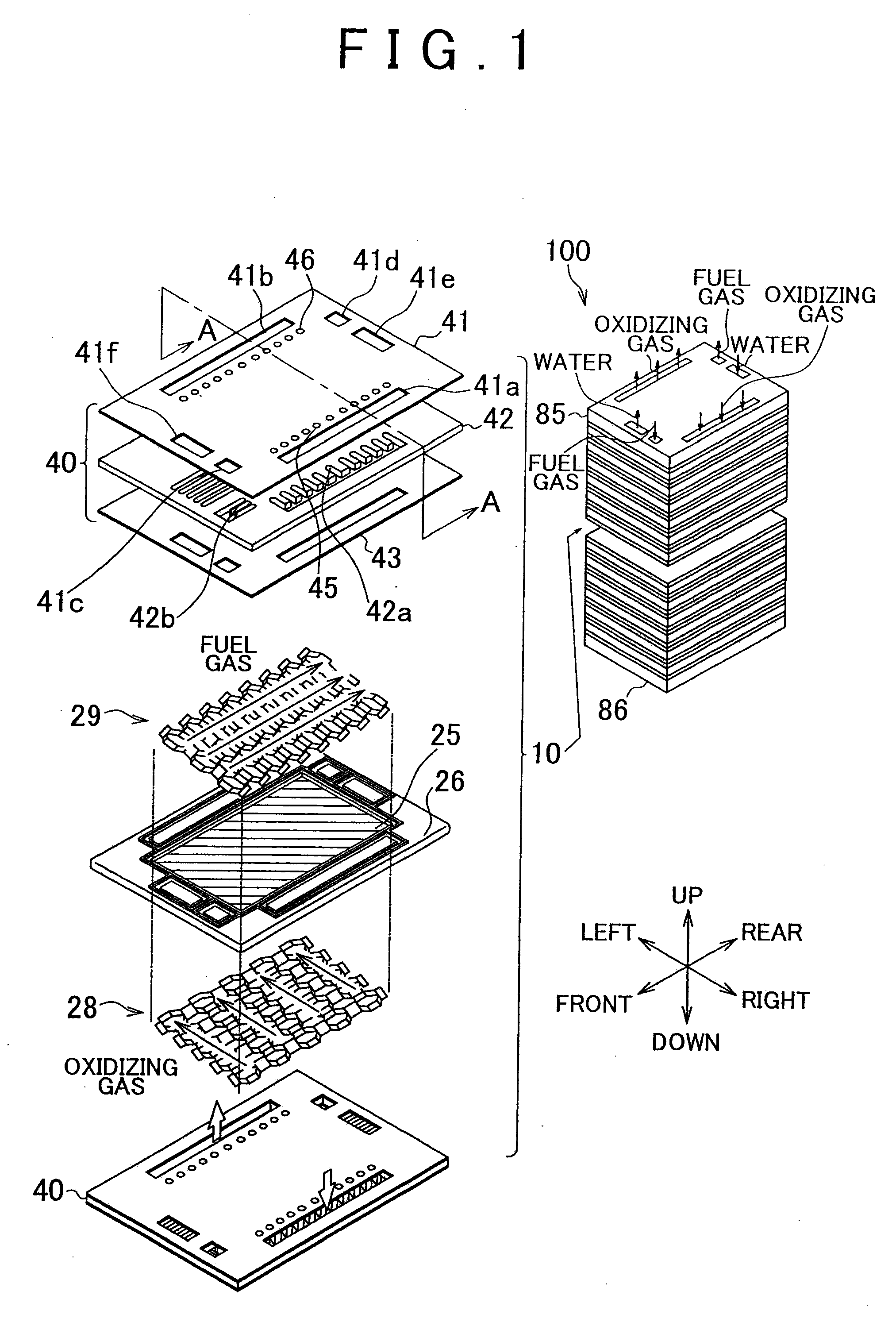 Gas diffusion layer in a fuel cell