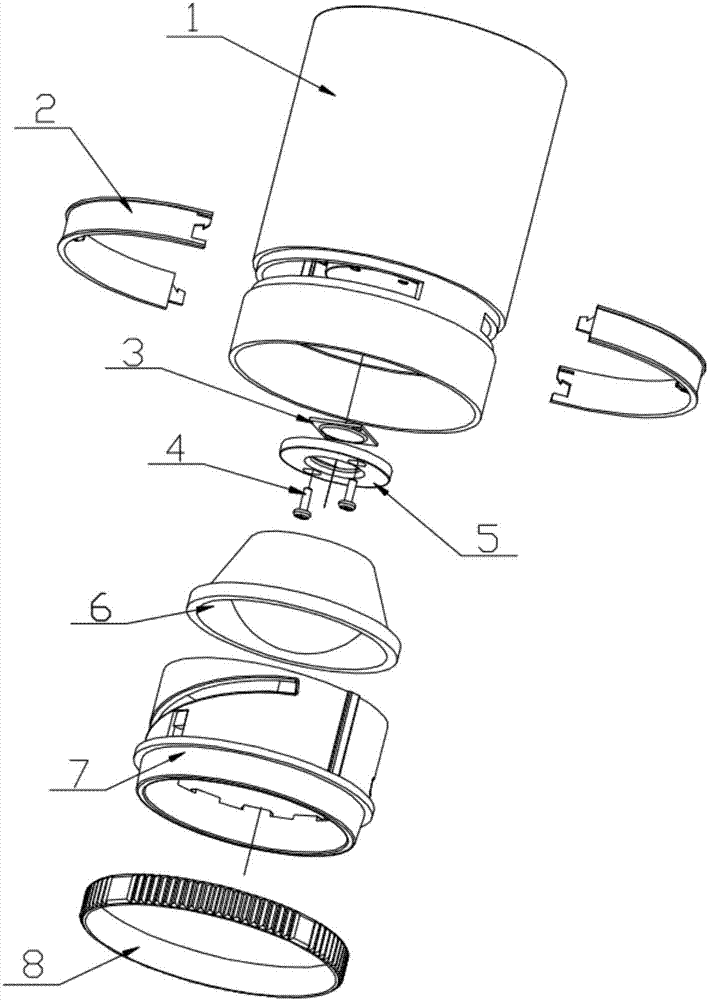 Lamp focal length adjusting mechanism