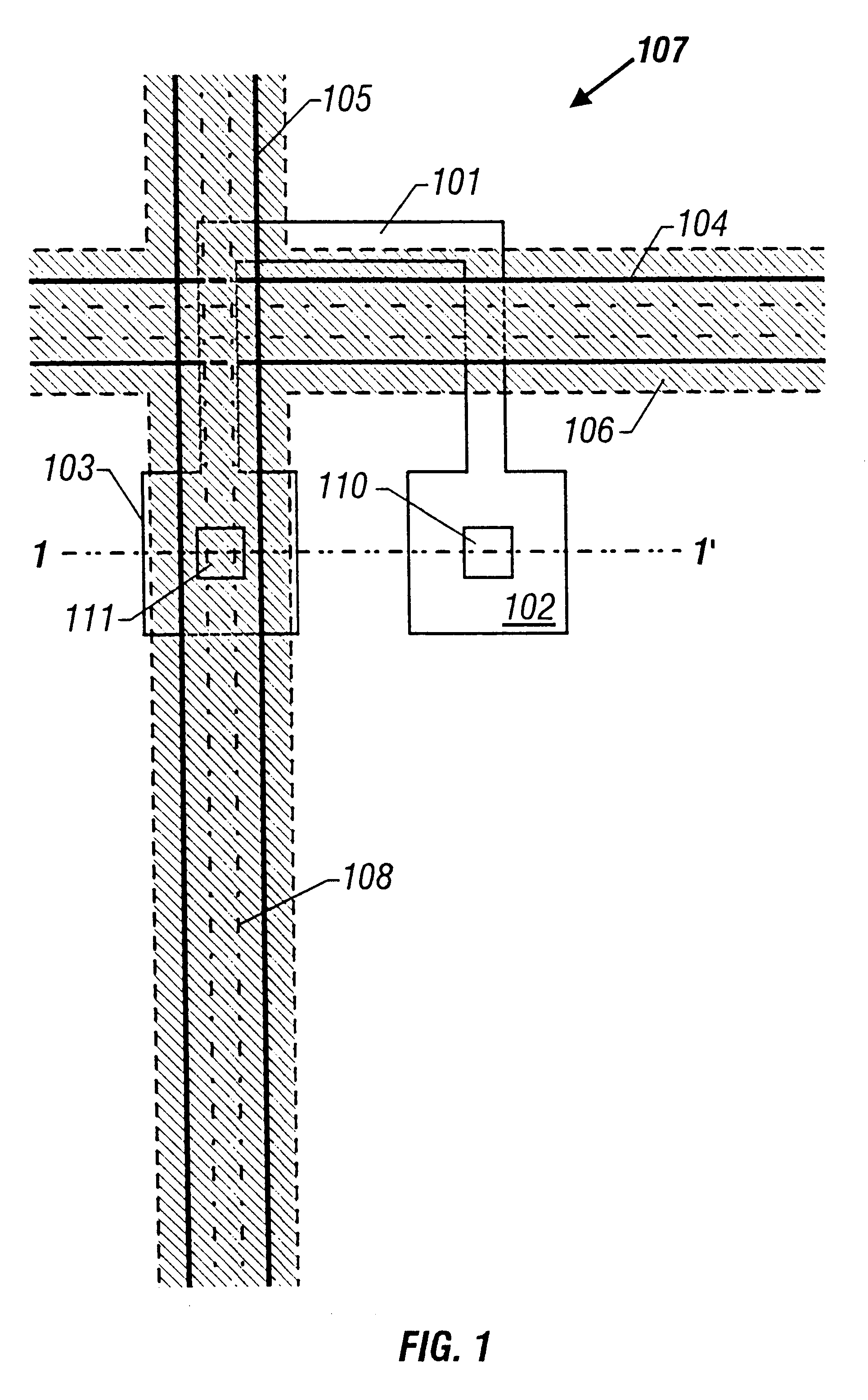 Display device including a transparent electrode pattern covering and extending along gate & source lines
