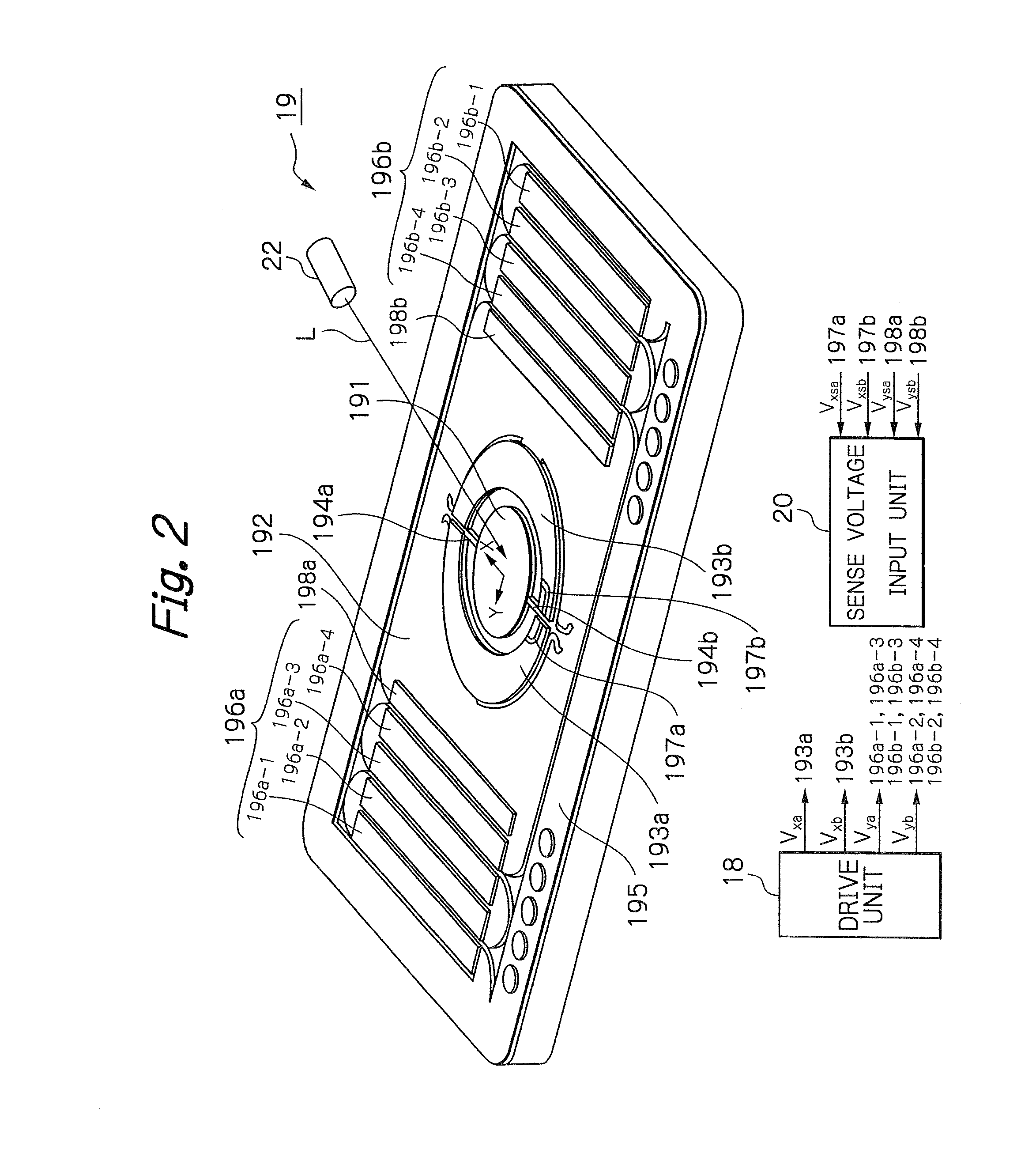 Apparatus including optical deflector controlled by saw-tooth voltage and its controlling method