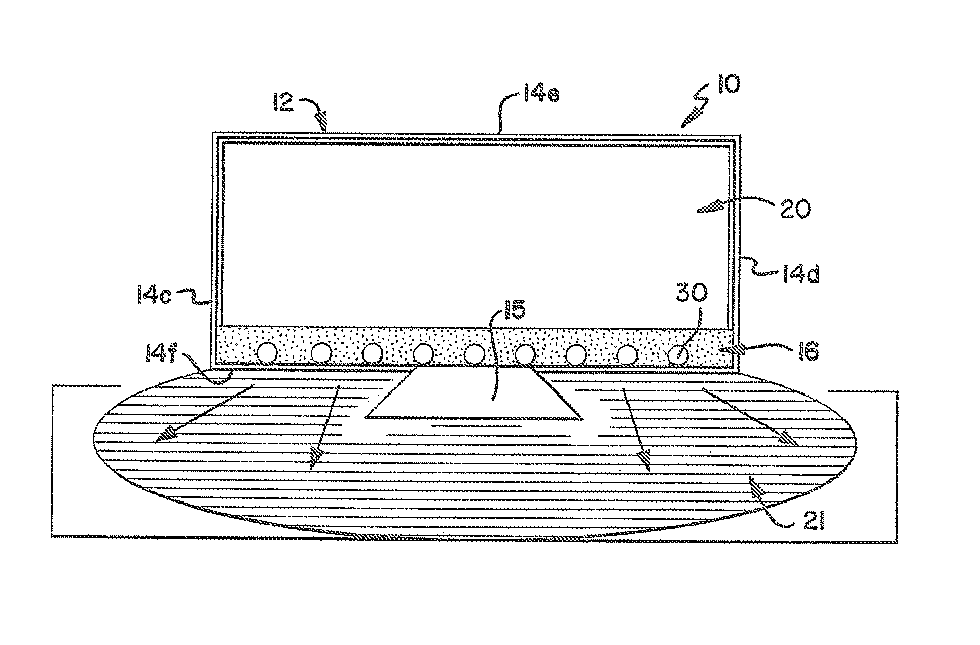 Electronic display device with integrated lighting system