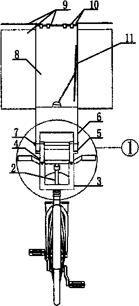 Bi-wheel vehicle and sheltering system capable of lifting and descending