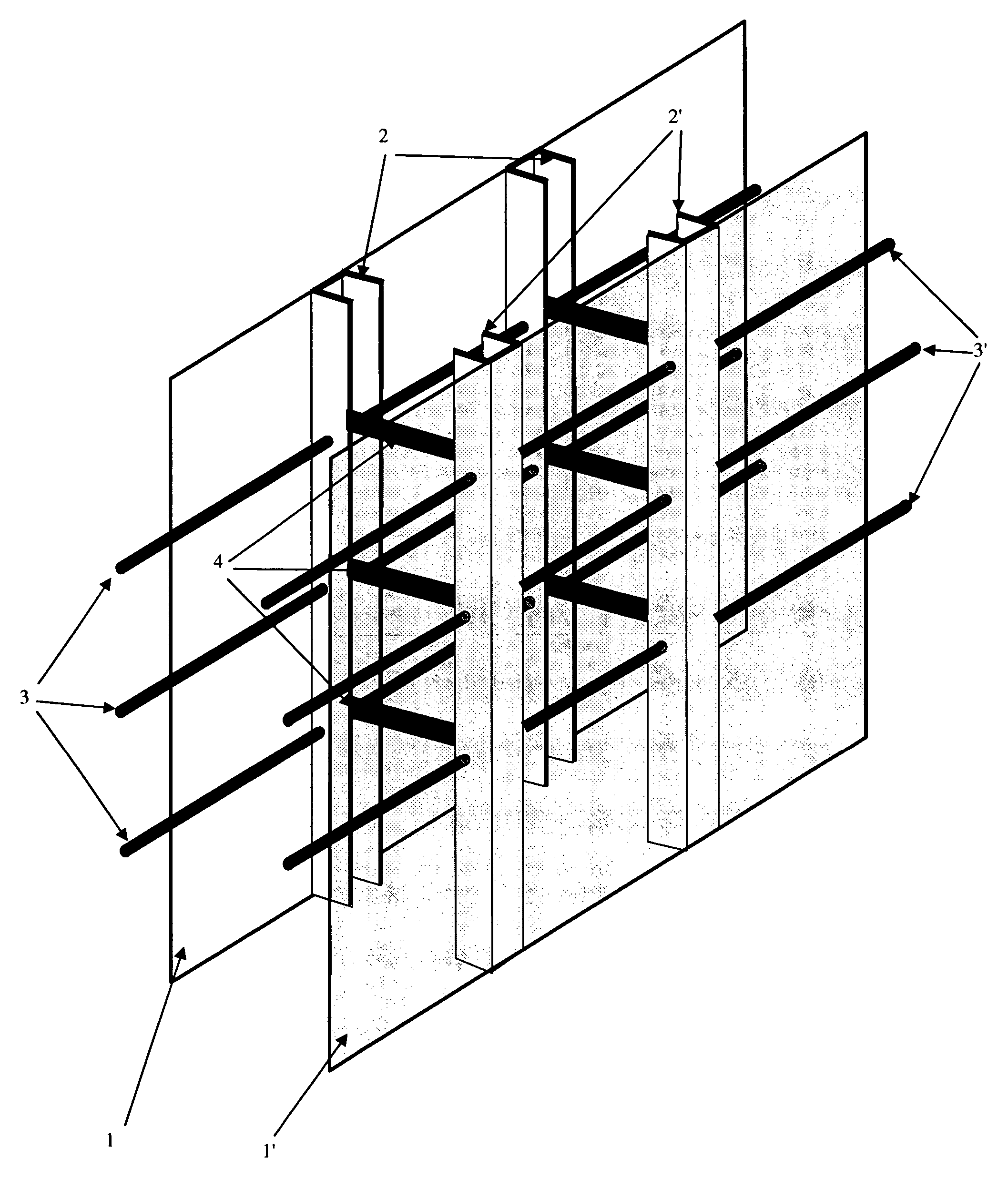 High-strength concrete wall formwork