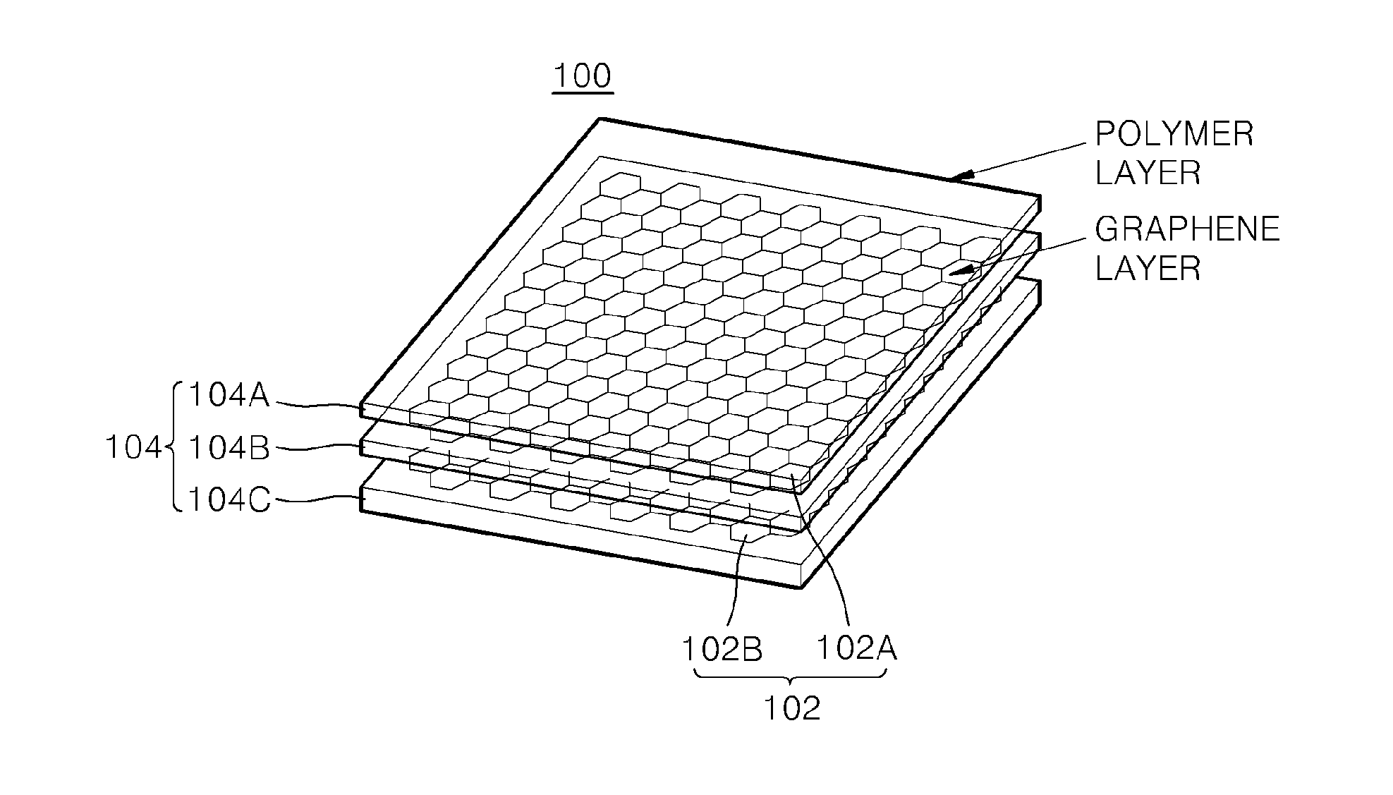 Graphene-polymer layered composite and process for preparing the same