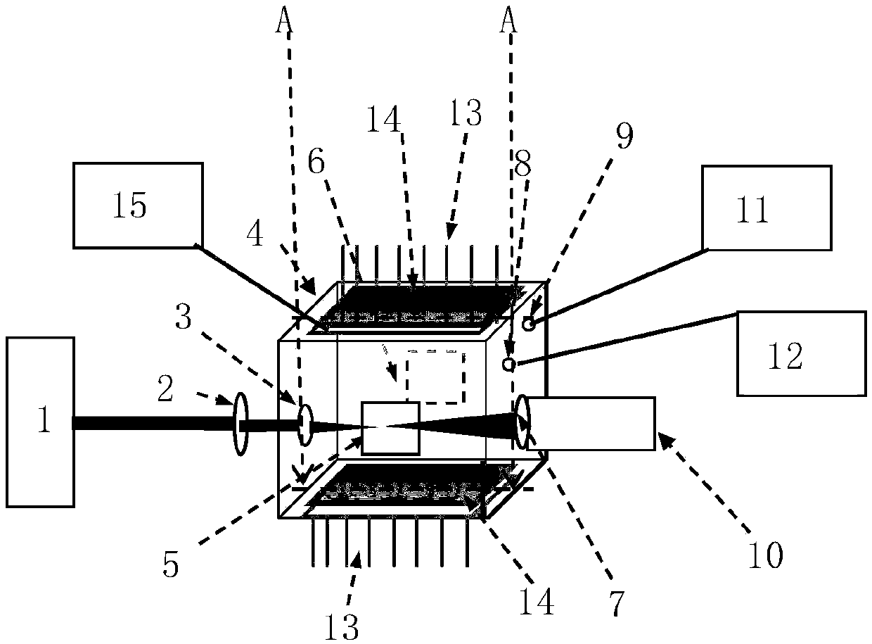 Miniaturized laser-induced water condensation simulation device