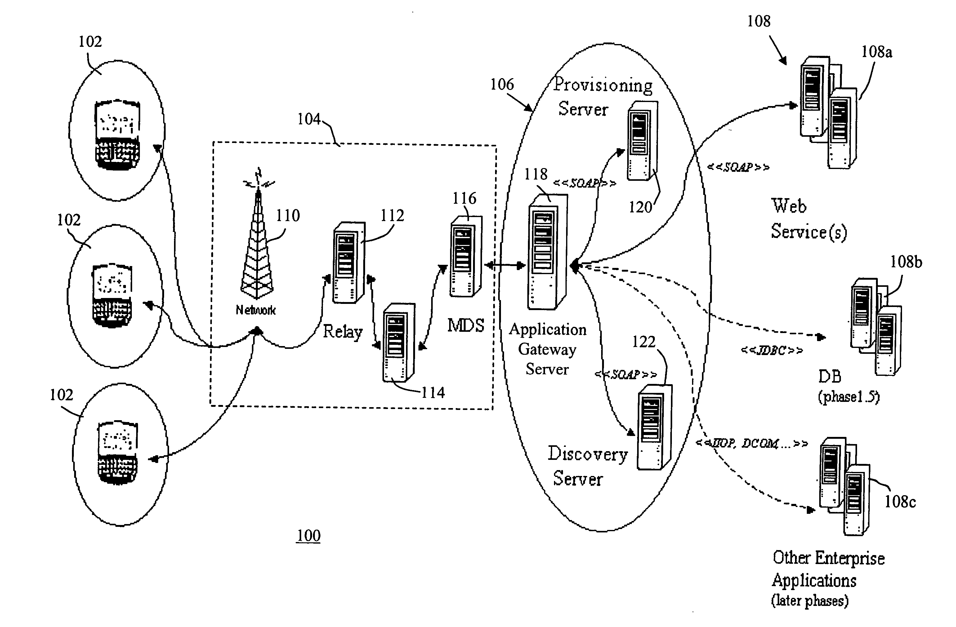 System and method for generic data mapping between wireless component applications and application data sources