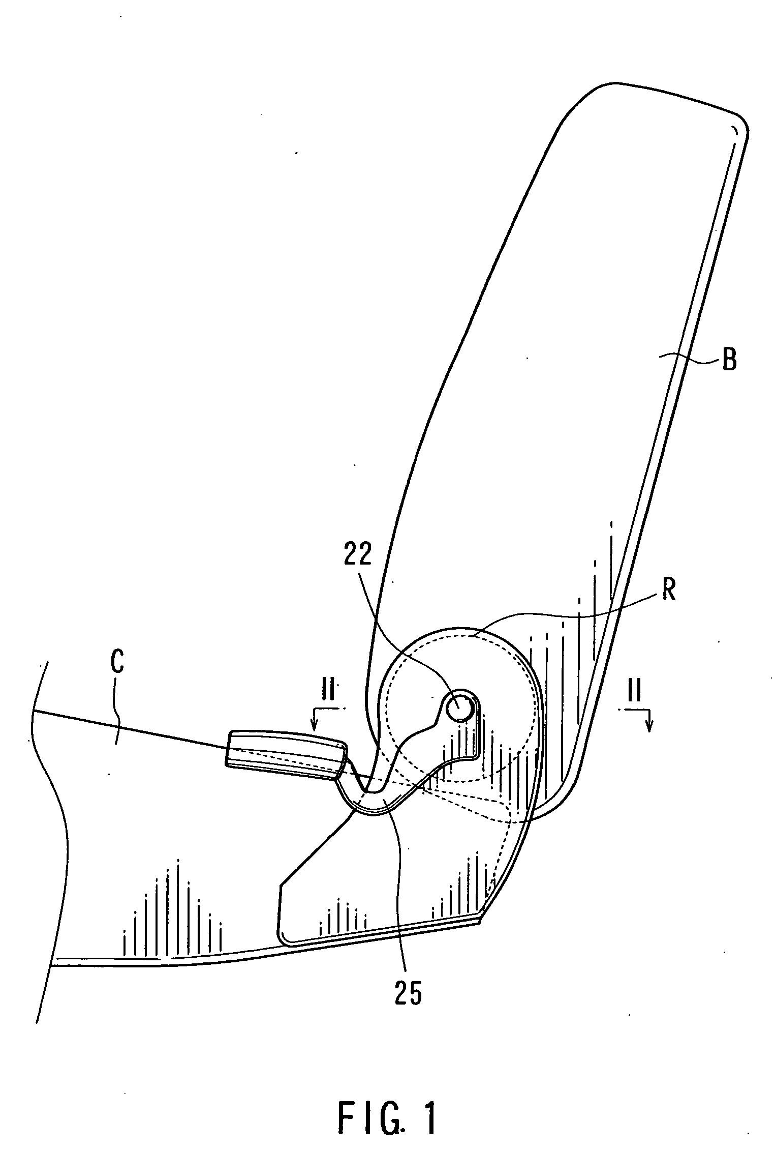 Reclining device and method of locking the device