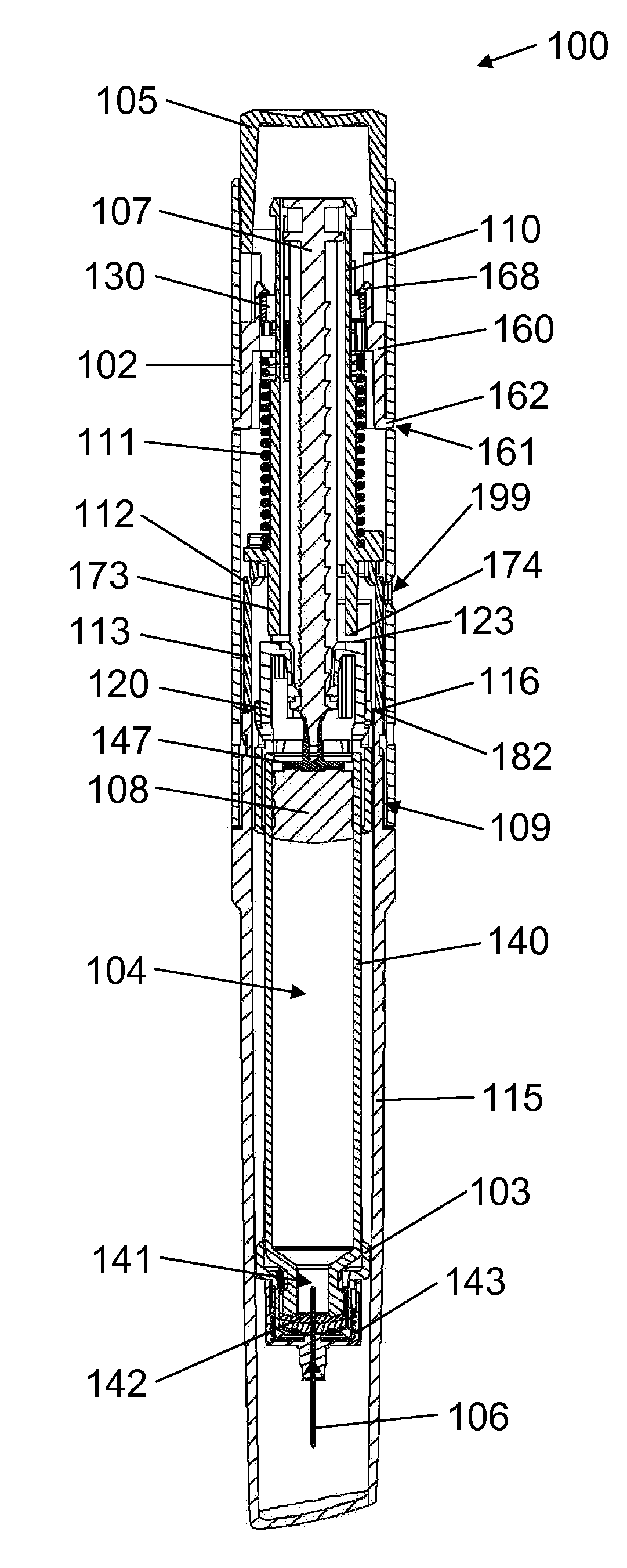 Frost protected injection device