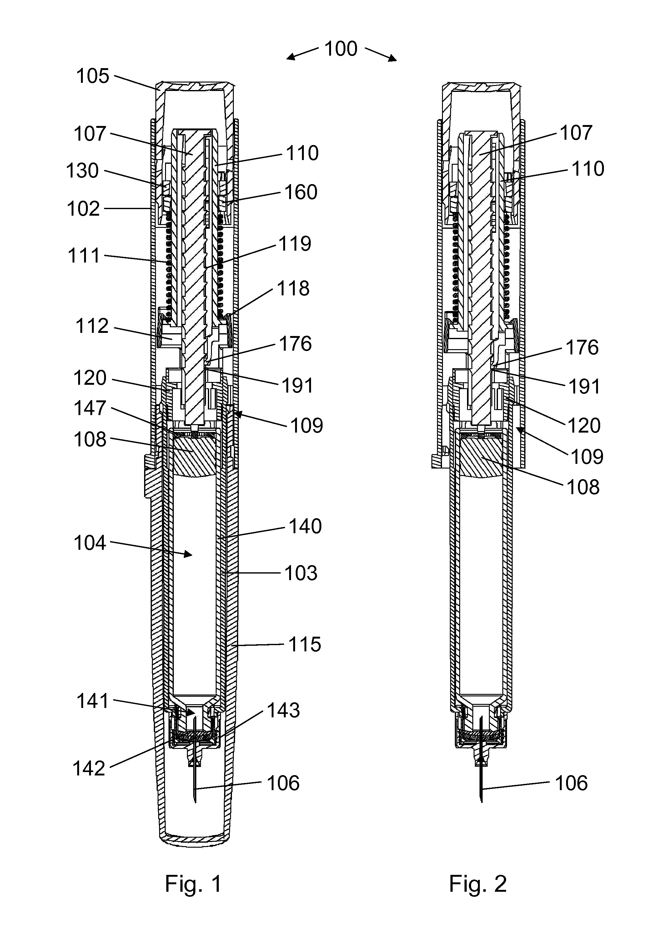 Frost protected injection device