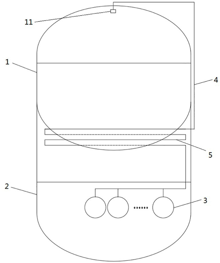 A liquid oxygen methane rocket supercharging device and liquid oxygen methane rocket