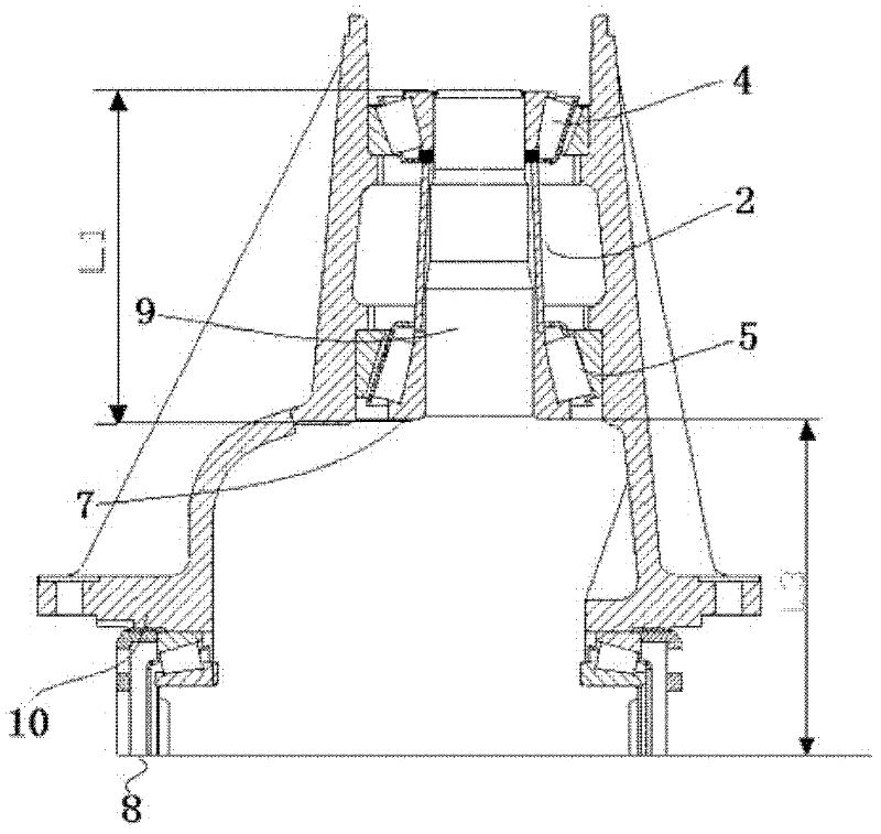 Method for measuring and selecting gasket of taper bearing