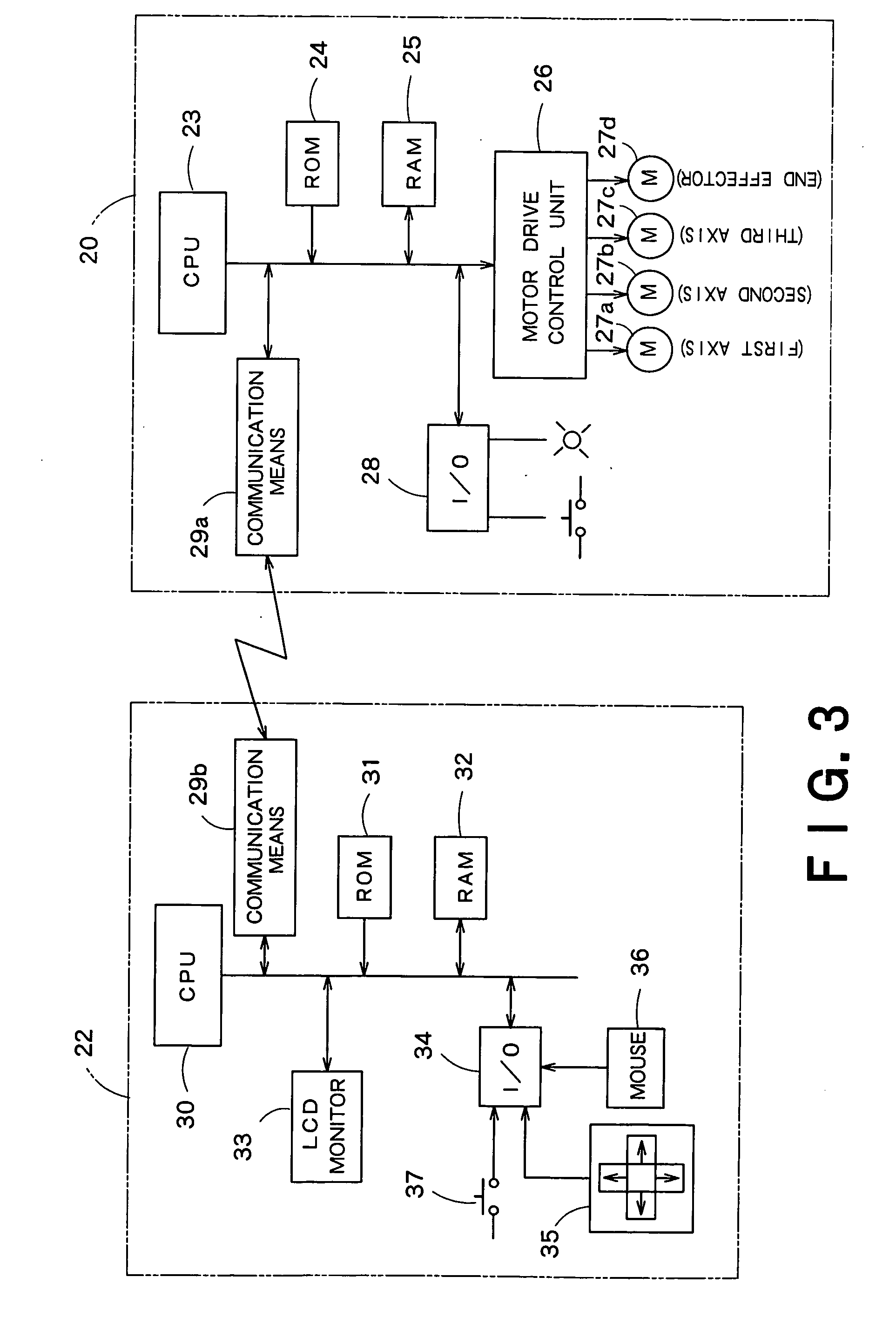 Travel time display device and method for industrial robot