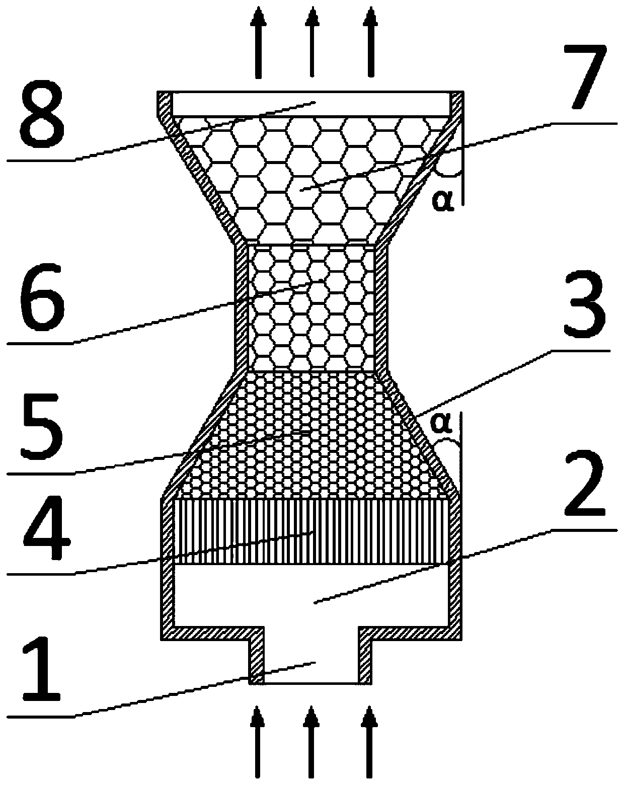 Angle type porous medium burner