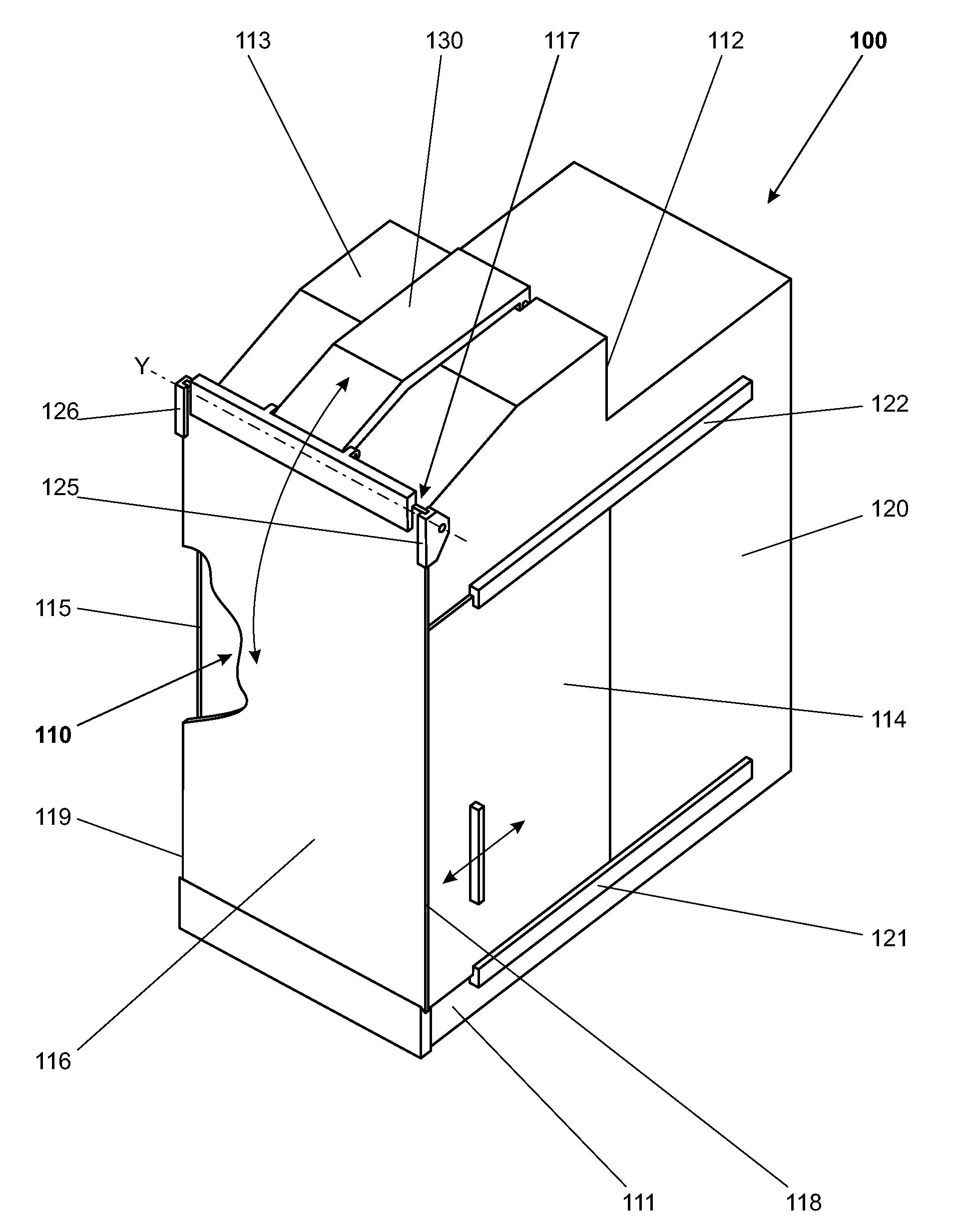 Laboratory instrument with a protected working compartment