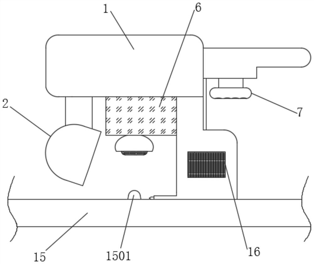 Device convenient for cleaning raised impurities of computer parts