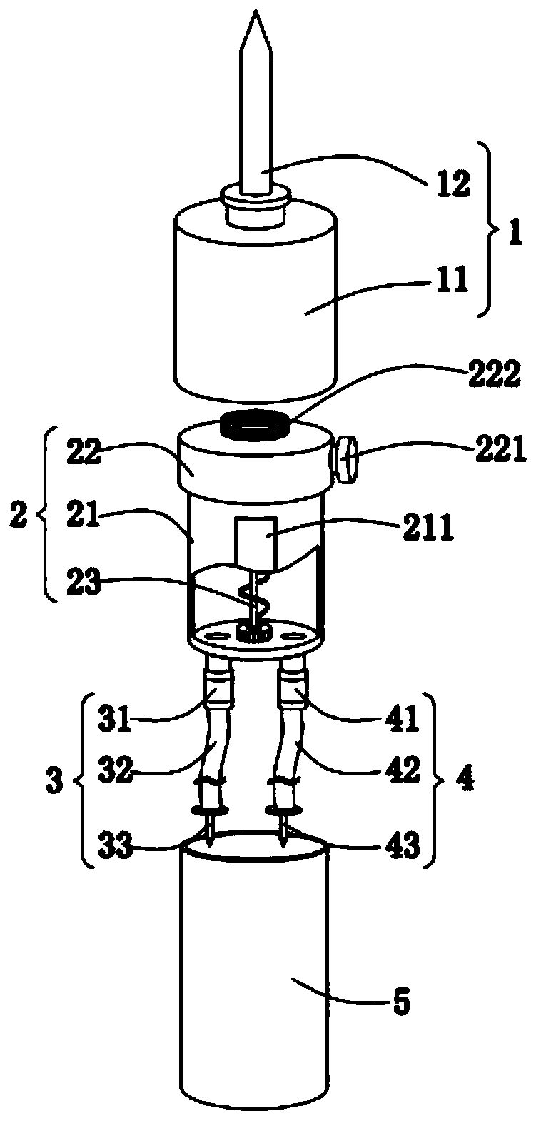 An animal vaccine rapid inoculation device