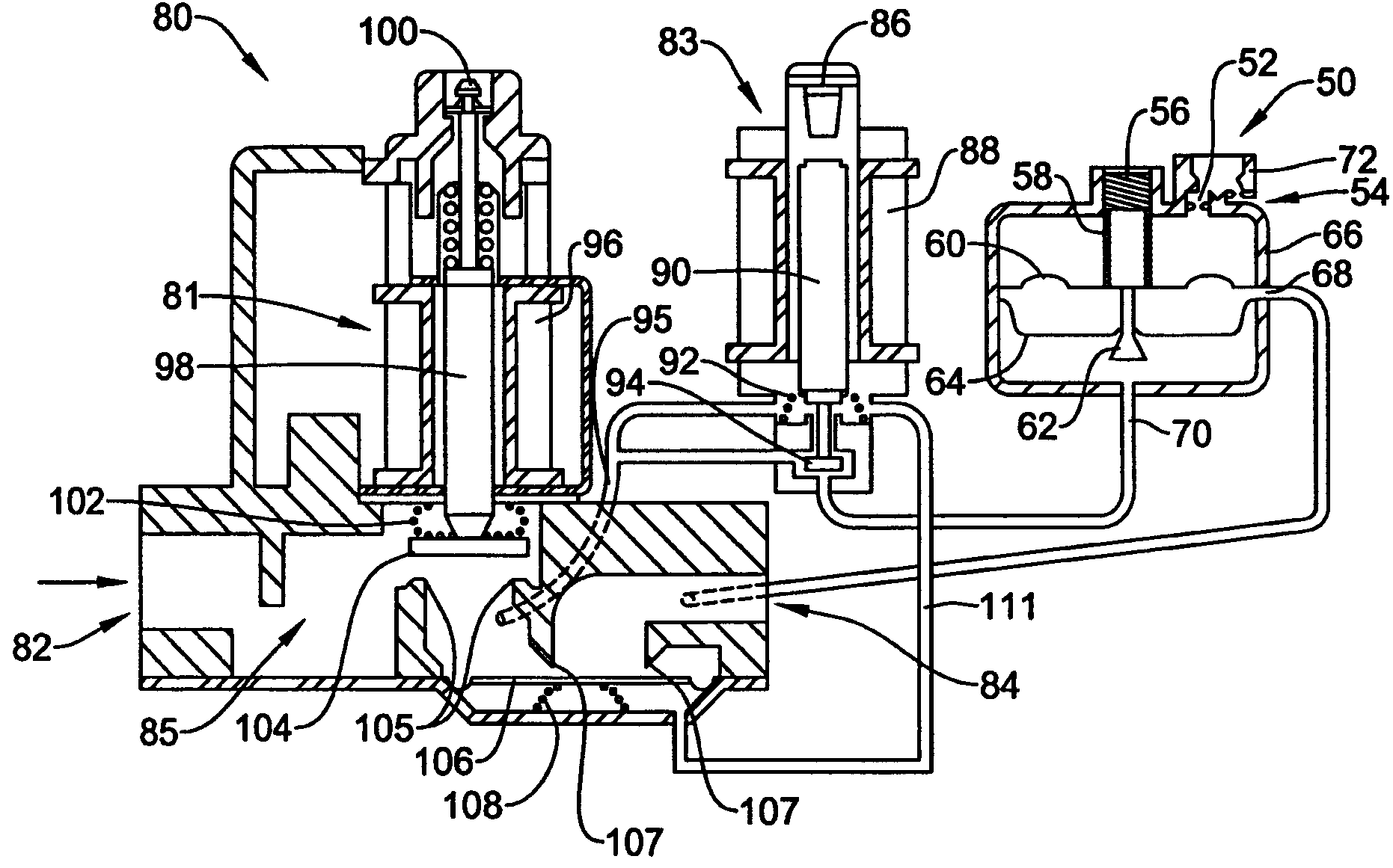 Pressure regulator with bleed orifice