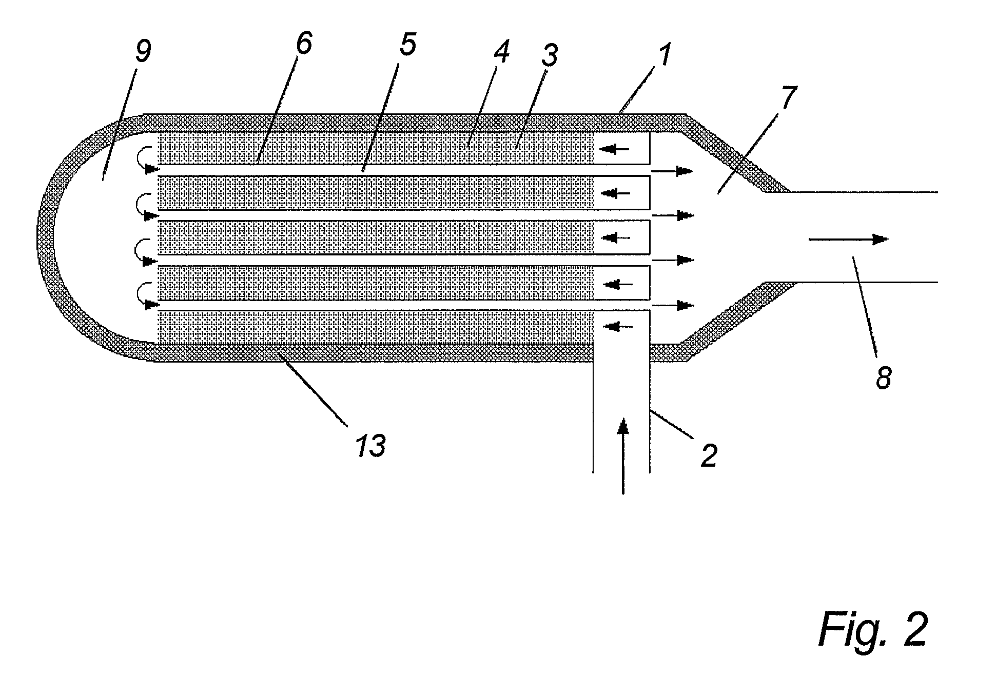 Method For Treatment Of A Fluid Quantity Including Chemical Reacting Means Such As Combustible Materials And A Catalytic Device