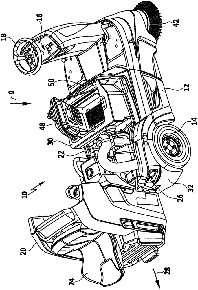 Self-propelled floor cleaning machine and a filter system module