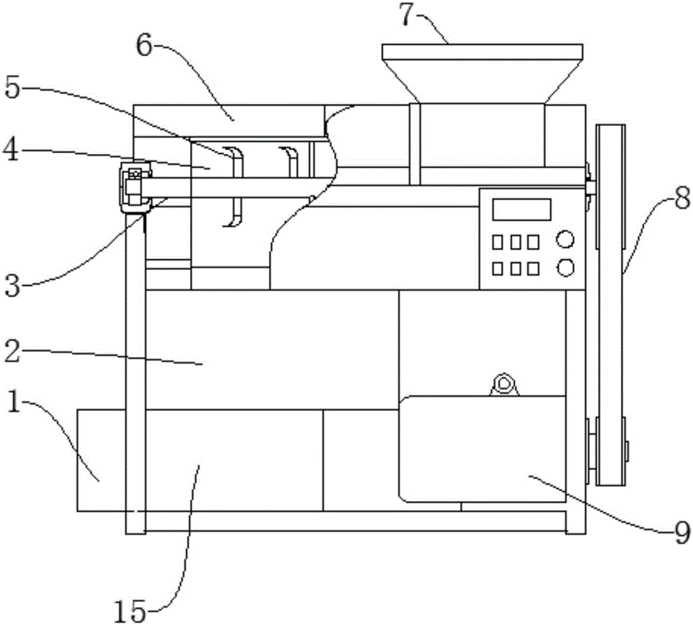 Novel agricultural wheat husking and selecting device