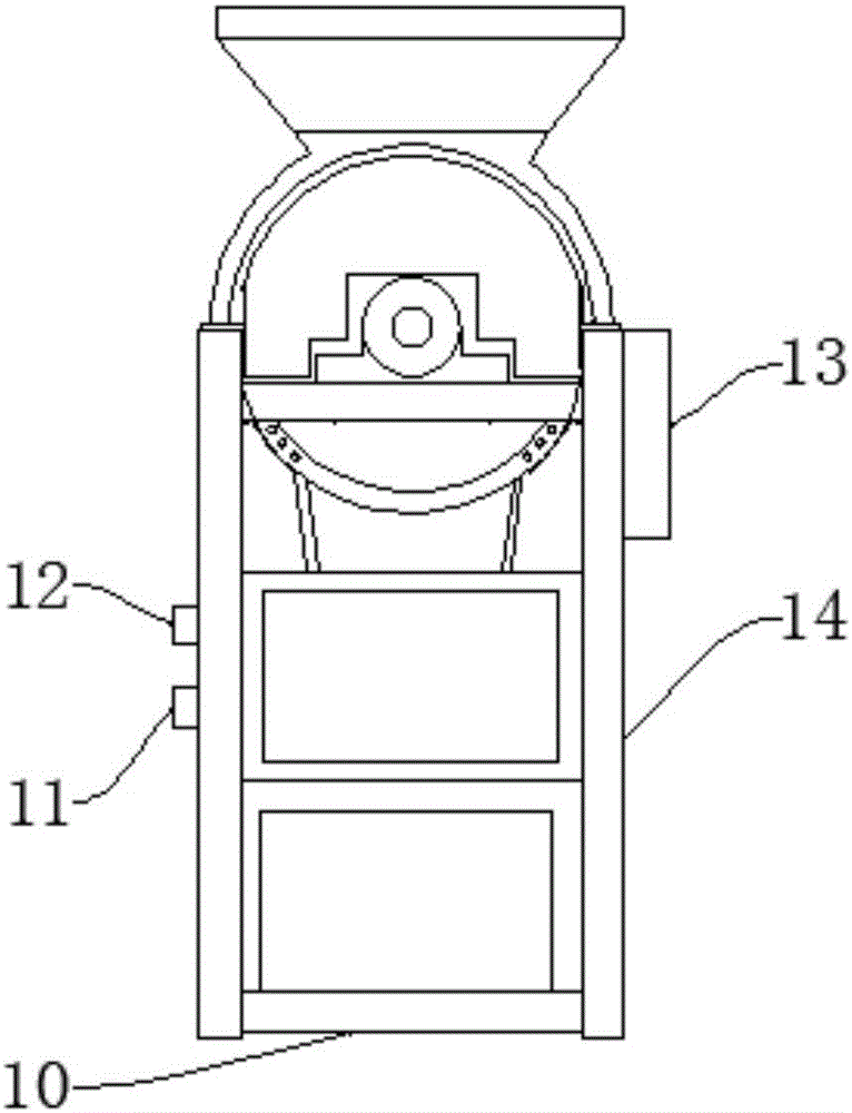 Novel agricultural wheat husking and selecting device