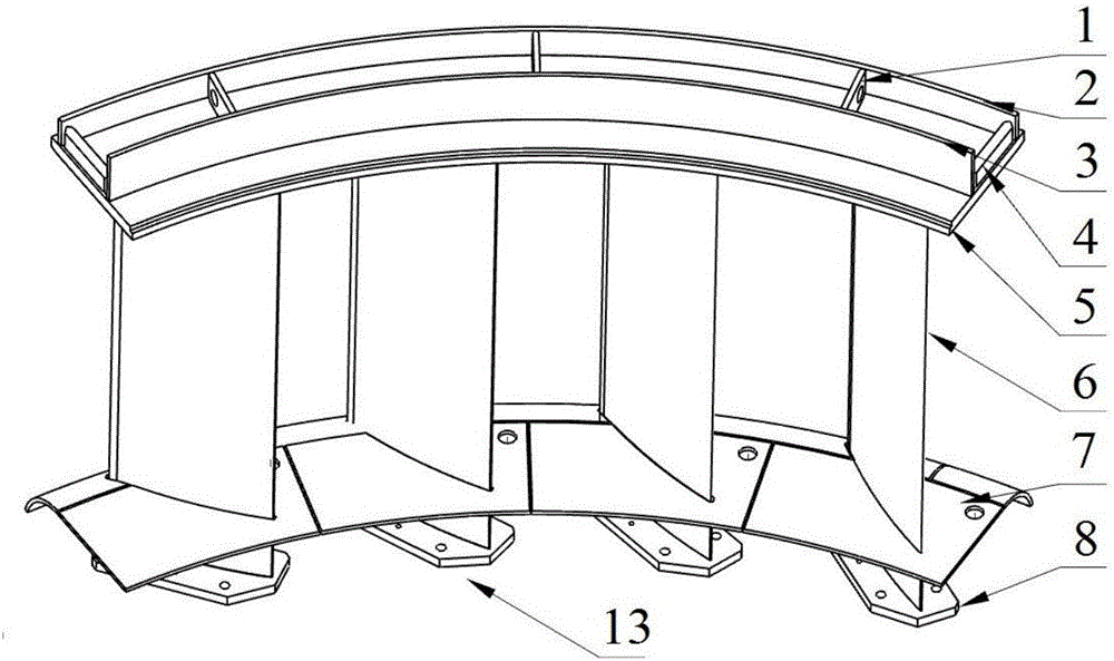 Assembly and welding process of single upper ring type large-scale split seat ring with base plate