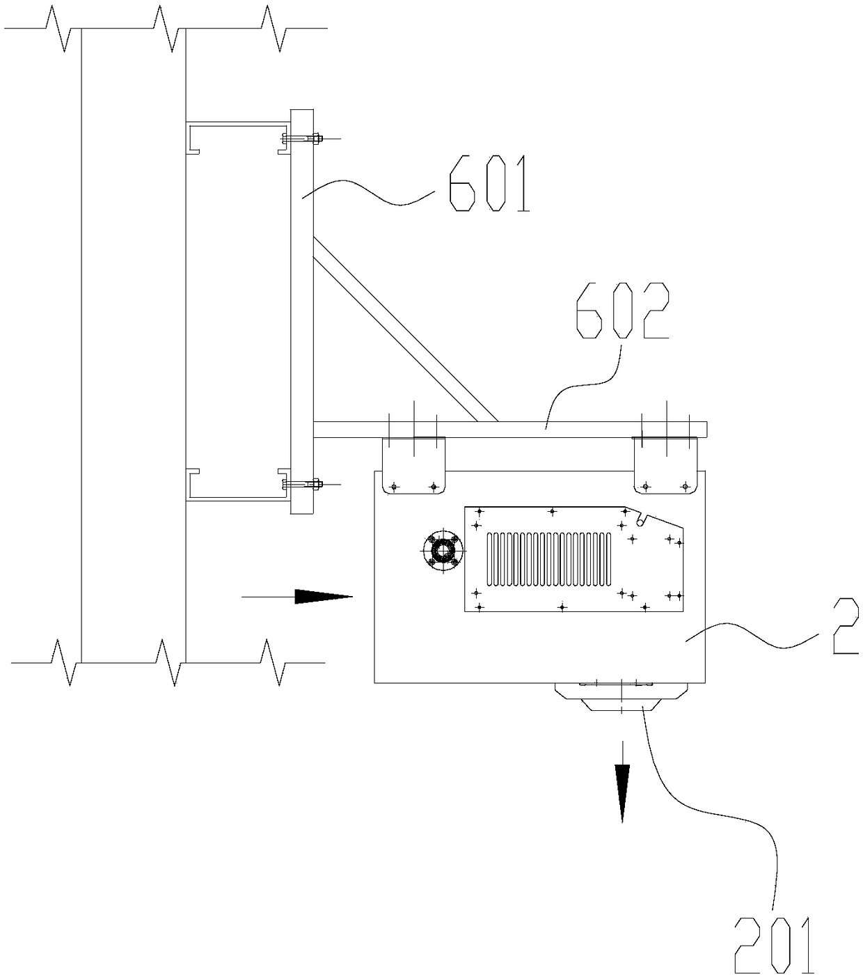 Heating system for tall building internal space