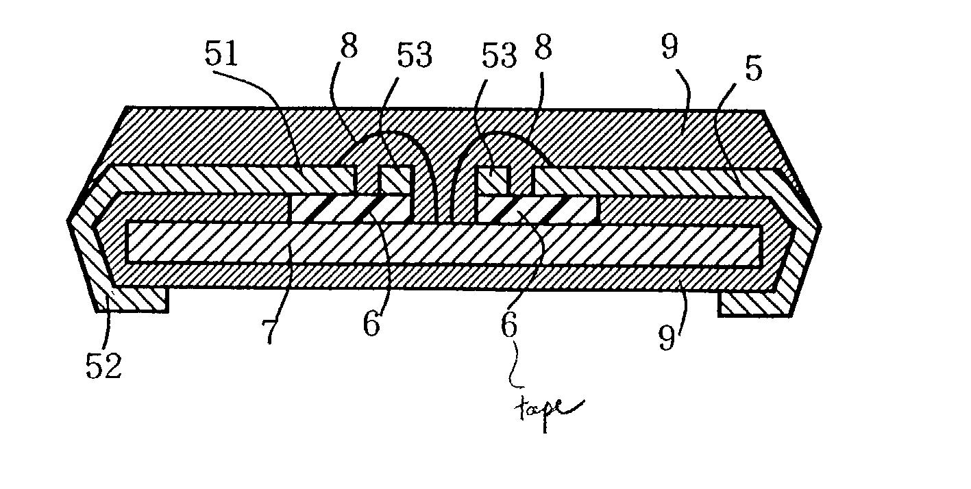 Punched adhesive tape for semiconductor, method of manufacturing lead frame with the adhesive tape, lead frame with the adhesive tape, and semiconductor device comprising the lead frame