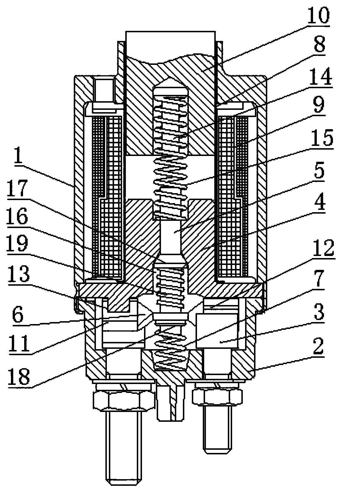 Anti-icing, anti-adhesion and anti-oxidation relay with inclined surface