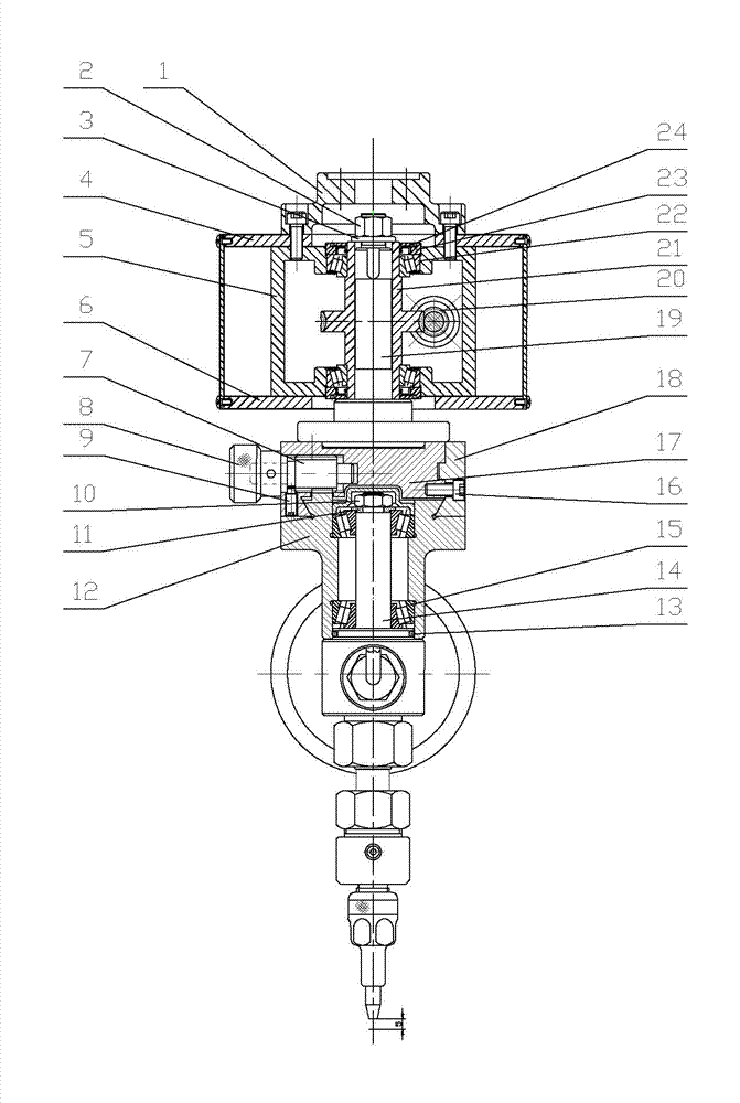 Adjustable bevel cutting control mechanism for water cutting equipment