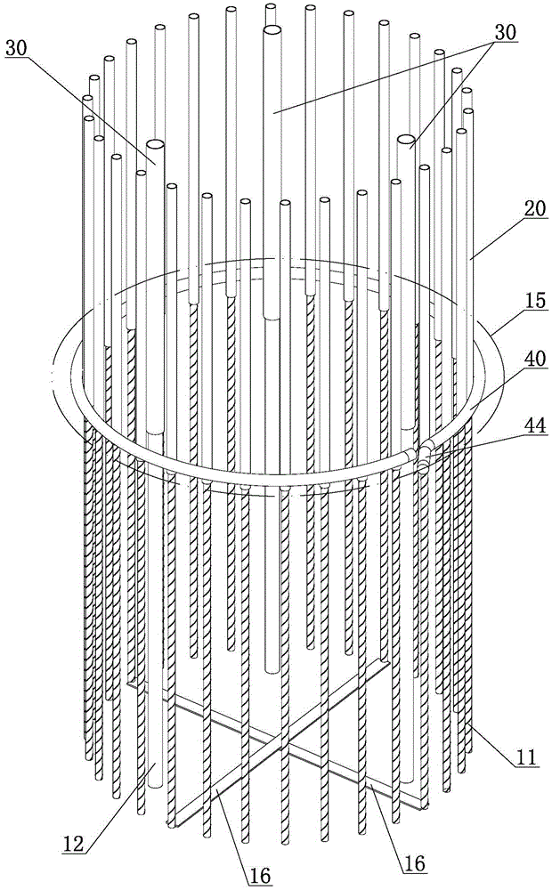 A structure and method for overall removal of a pile head of a pile foundation
