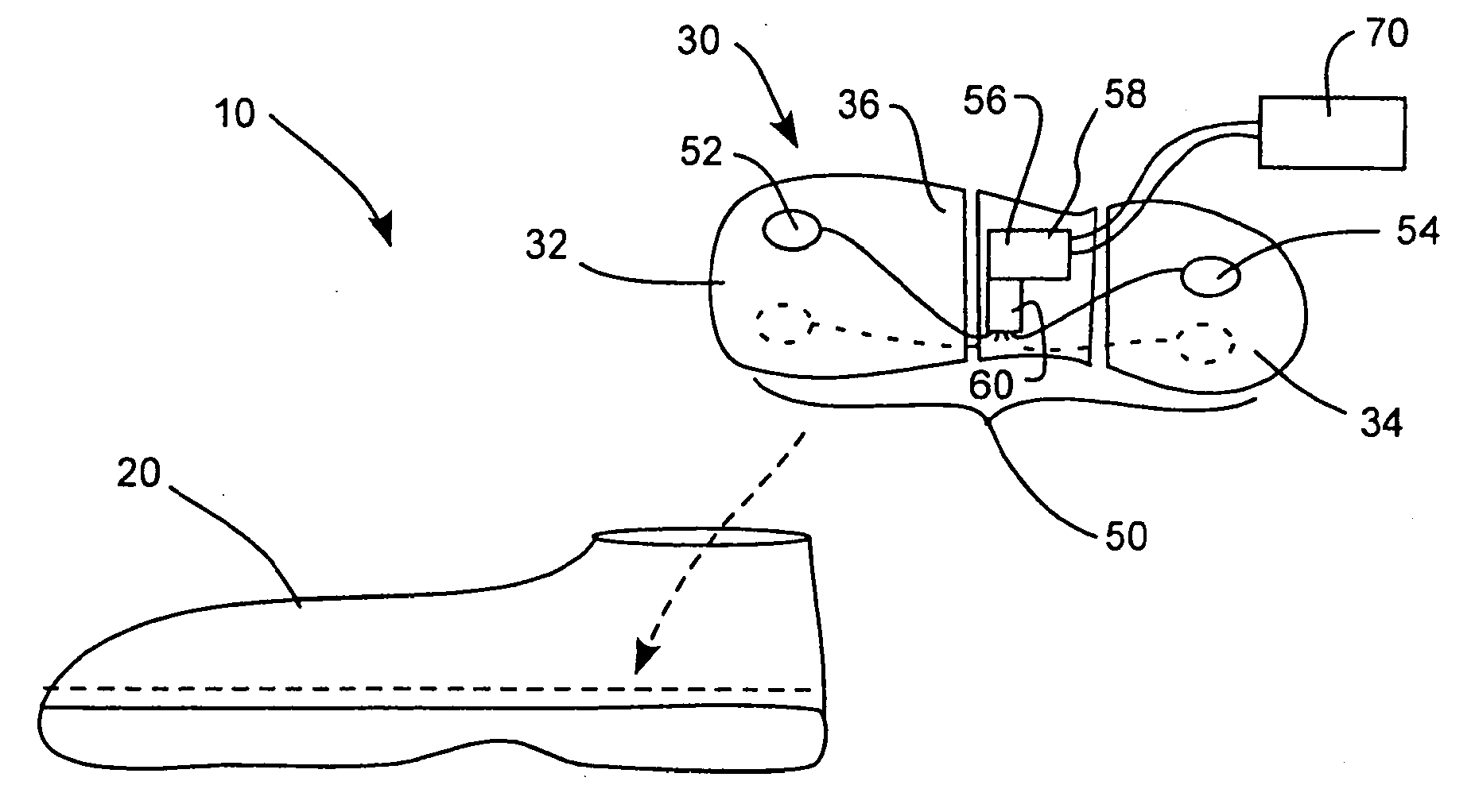 Method and system for measuring energy expenditure and foot incline in individuals