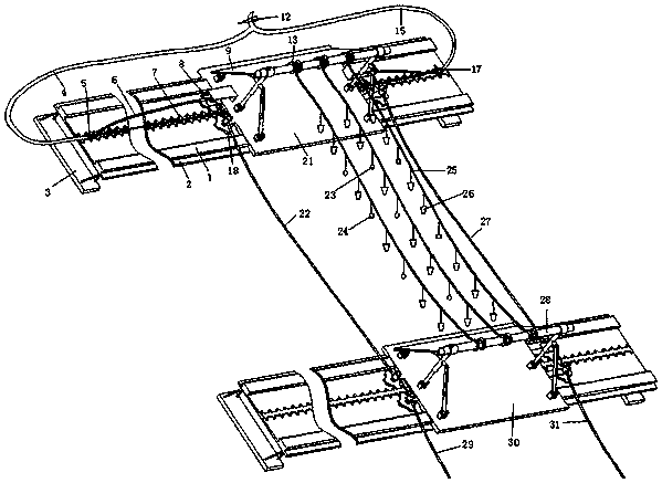 A continuous monitoring device for hydraulic reservoir dam surface deformation