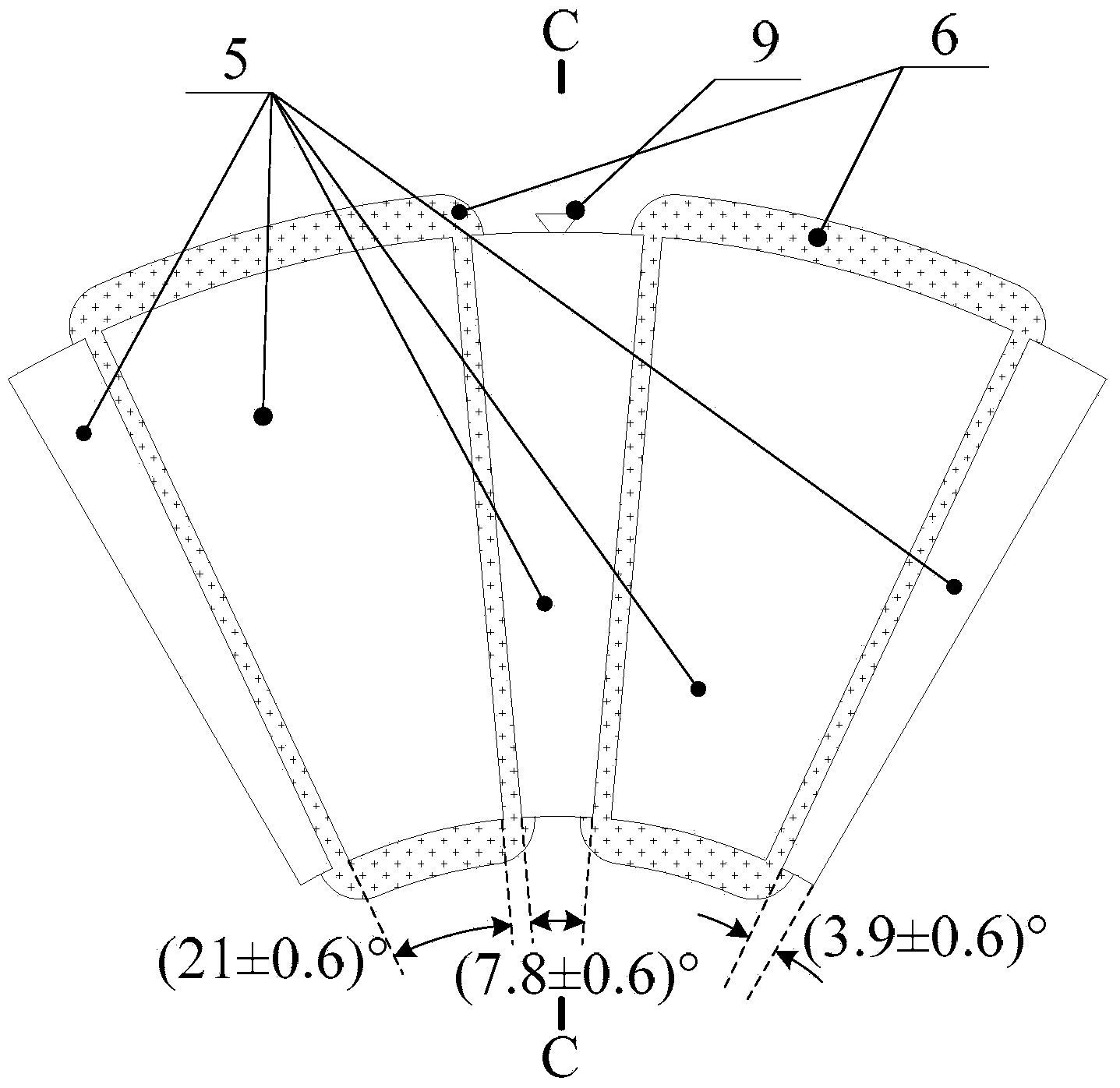 Axial magnetic flow modularized multi-phase motor having high magnetic isolation capacity