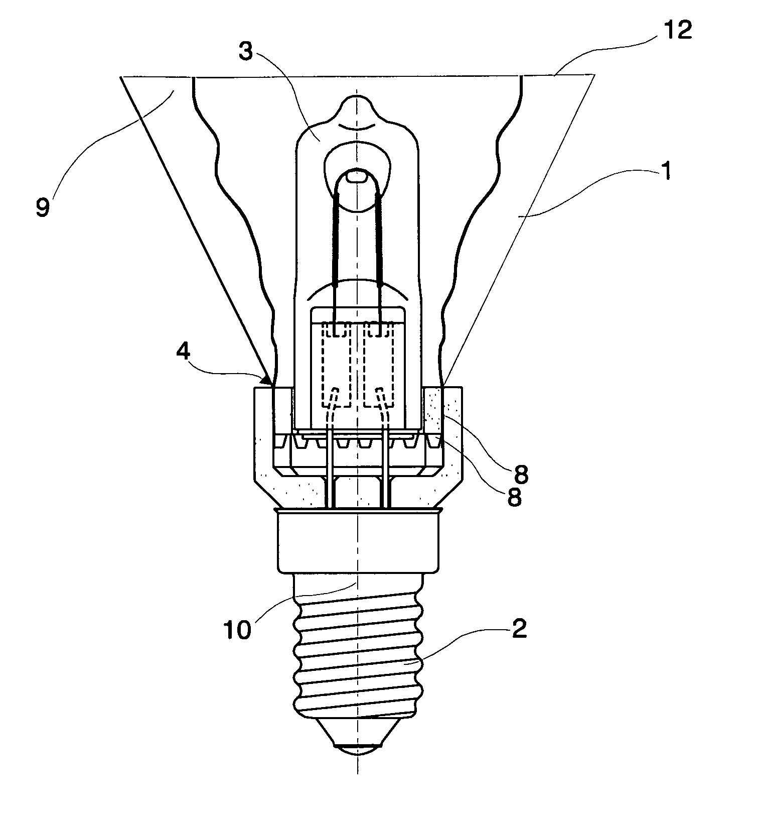 Electric lamp with heat resistant shade