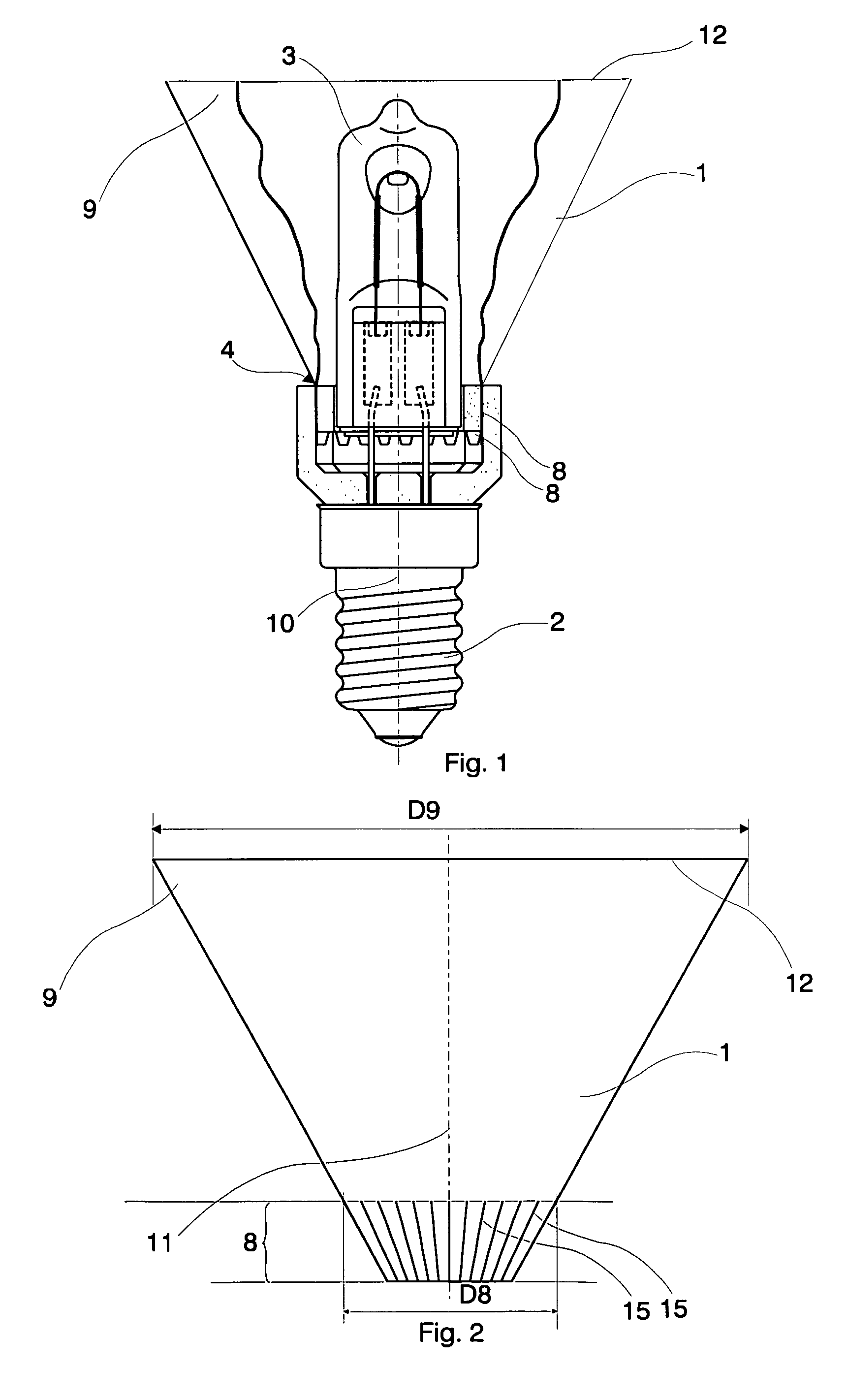 Electric lamp with heat resistant shade