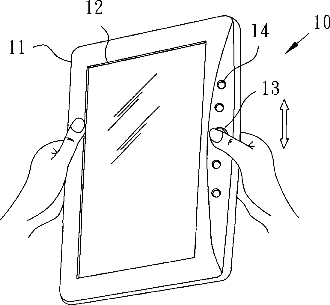 Device and method for switching portable display product