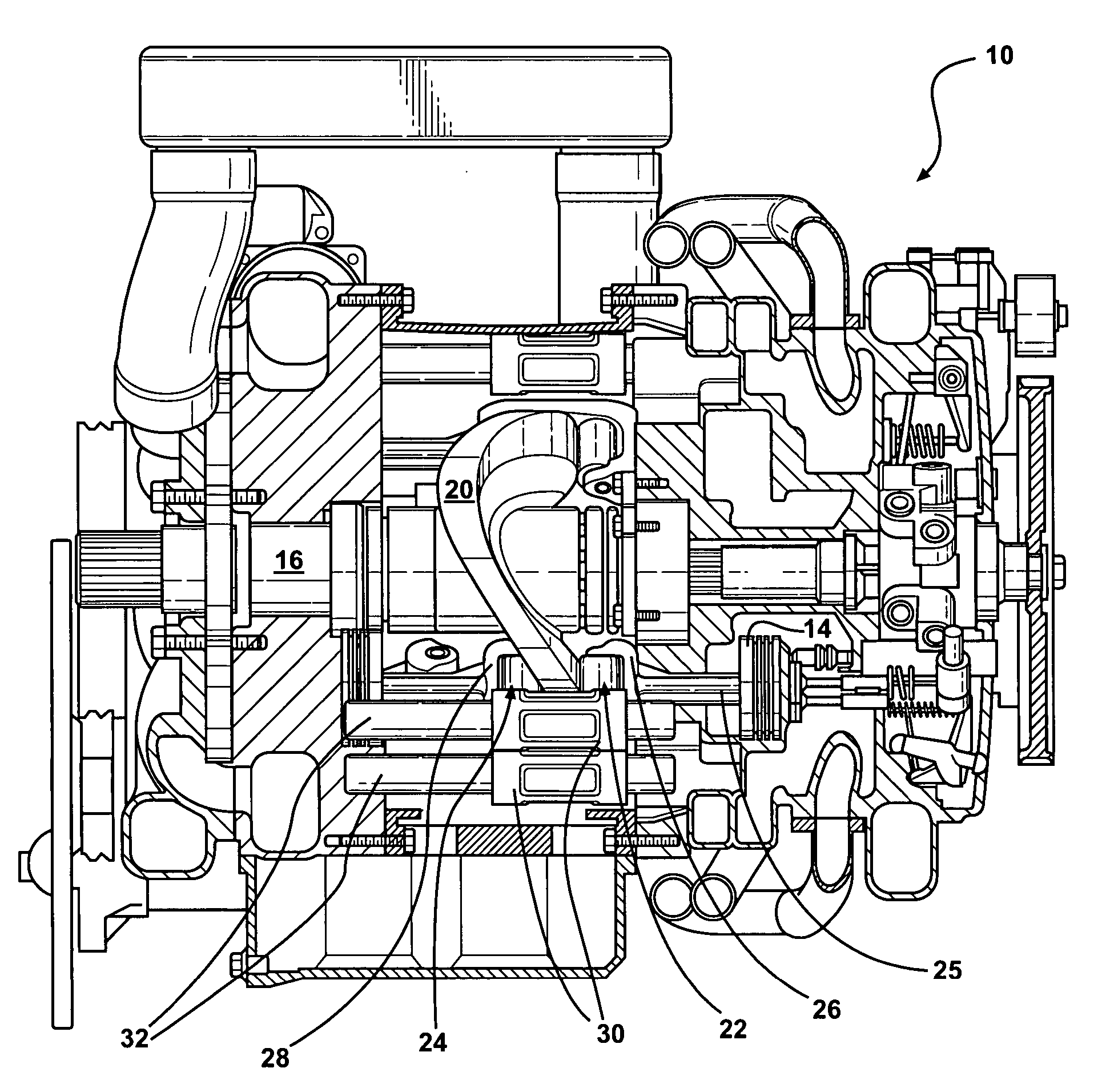 Lash adjustment for piston rollers