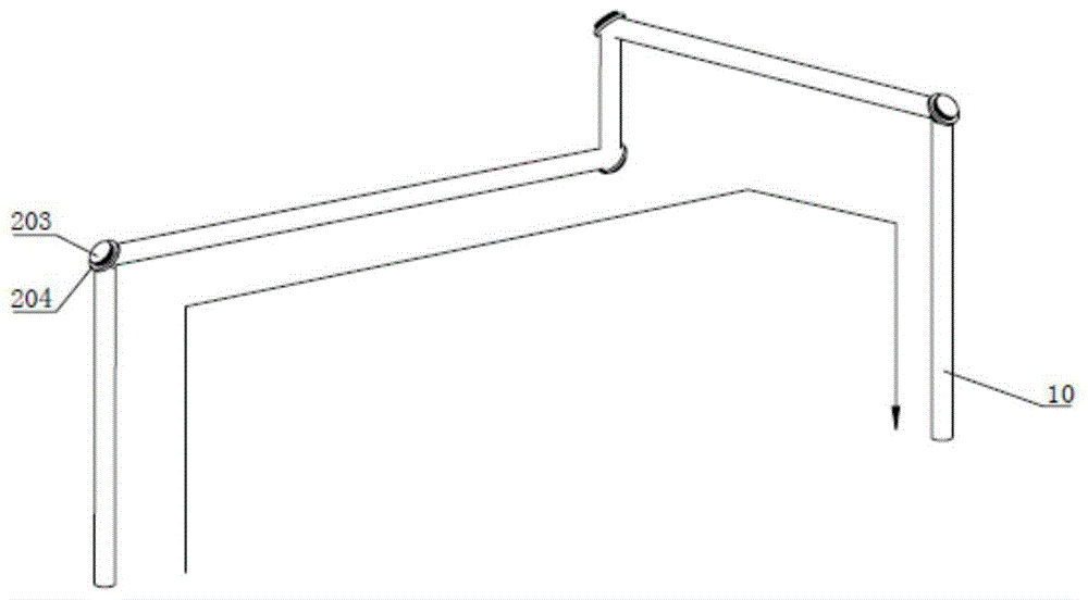 A scara-like robot with a laser beam inside