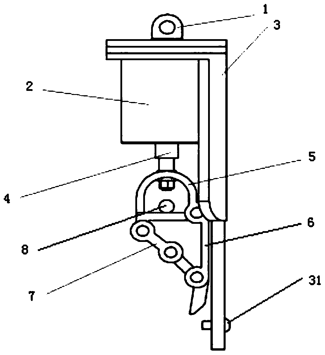 An off-line protection pole device for transmission line pole and tower structure