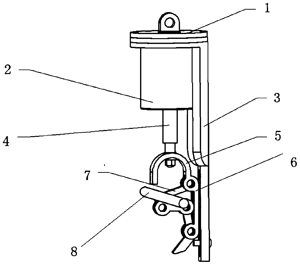 An off-line protection pole device for transmission line pole and tower structure