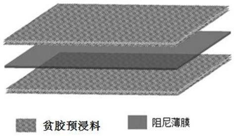 Embedded co-cured suture damping film composite material and its manufacturing process