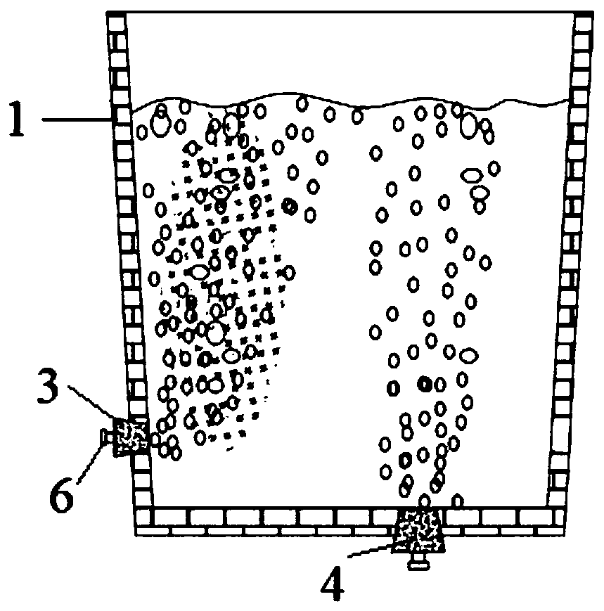 Steel ladle side-blowing powder-spraying molten steel refining device and method