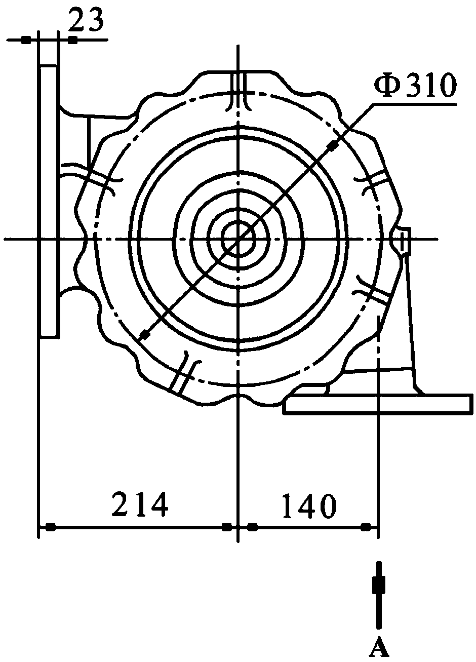 Double-suction type centrifugal pump body casting method and cast centrifugal pump