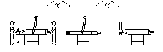 Movable supporting leg overturning and conveying apparatus and method for engineering machine